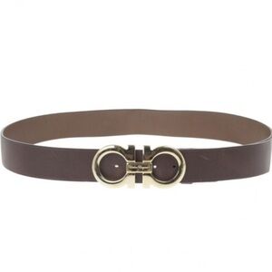 Salvator Ferragamo brown Leather Gancini belt